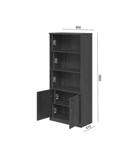 Βιβλιοθήκη γραφείου επαγγελματική Fesialo pakoworld wenge 80x40x180εκ Βιβλιοθήκη γραφείου επαγγελματική Fesialo pakoworld wenge 80x40x180εκ