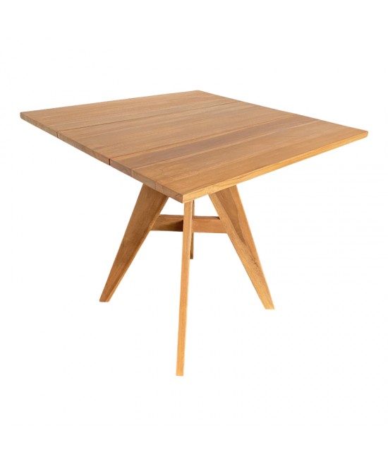Τραπέζι Cadrada pakoworld teak ξύλο σε φυσική απόχρωση 80x80x76εκ Τραπέζι Cadrada pakoworld teak ξύλο σε φυσική απόχρωση 80x80x76εκ