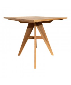 Τραπέζι Cadrada pakoworld teak ξύλο σε φυσική απόχρωση 80x80x76εκ