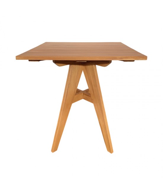 Τραπέζι Cadrada pakoworld teak ξύλο σε φυσική απόχρωση 70x70x76εκ