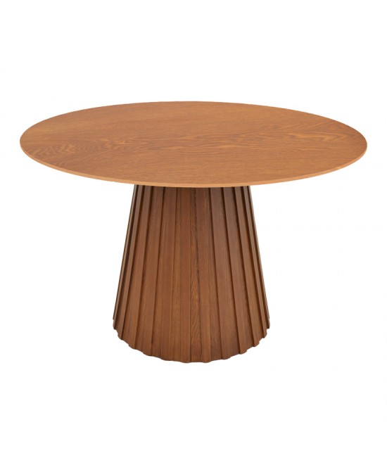 Τραπέζι Franzel pakoworld mdf καρυδί Φ120x75εκ
