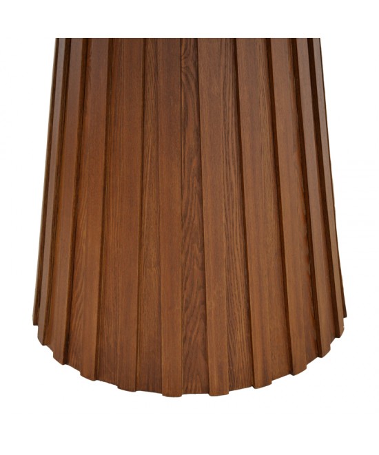 Τραπέζι Franzel pakoworld mdf καρυδί Φ120x75εκ