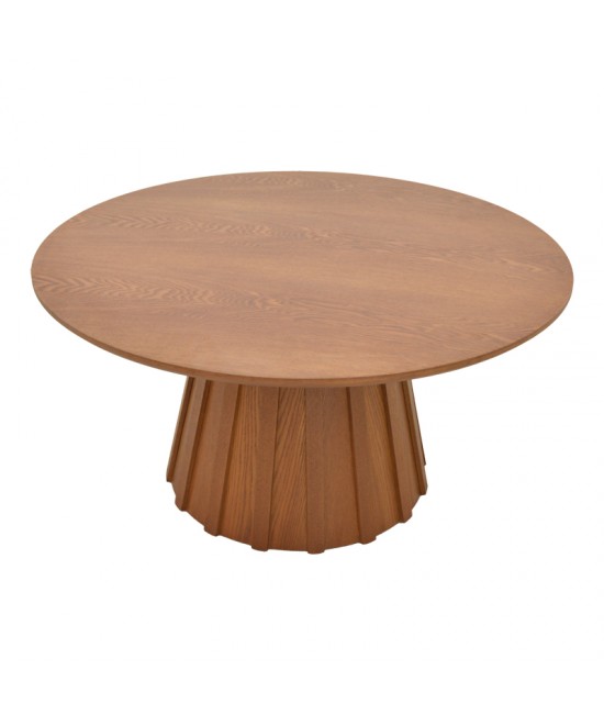 Τραπέζι σαλονιού Franzel pakoworld mdf καρυδί Φ80x40εκ