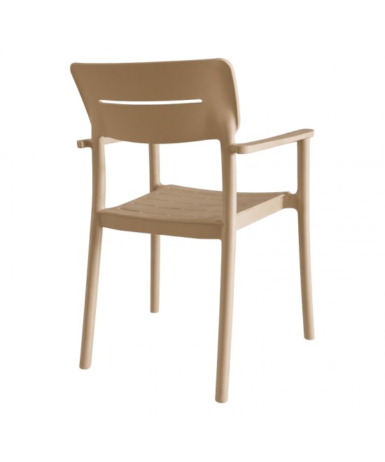 Πολυθρόνα Pilma pakoworld cappuccino PP 57x54x82εκ Πολυθρόνα Pilma pakoworld cappuccino PP 57x54x82εκ