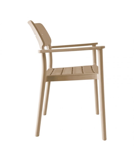 Πολυθρόνα Pilma pakoworld cappuccino PP 57x54x82εκ Πολυθρόνα Pilma pakoworld cappuccino PP 57x54x82εκ