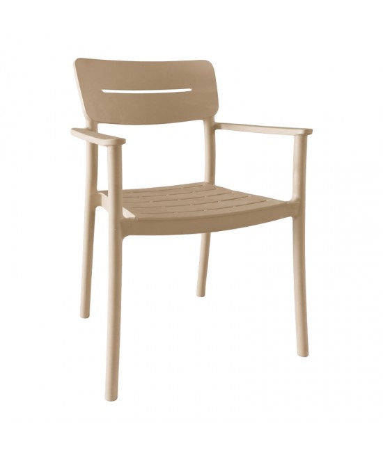 Πολυθρόνα Pilma pakoworld cappuccino PP 57x54x82εκ Πολυθρόνα Pilma pakoworld cappuccino PP 57x54x82εκ