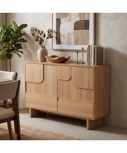 Μπουφές Jenfia pakoworld mdf σε φυσική απόχρωση 101,2x39x75,5εκ