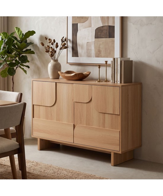 Μπουφές Jenfia pakoworld mdf σε φυσική απόχρωση 101,2x39x75,5εκ Μπουφές Jenfia pakoworld mdf σε φυσική απόχρωση 101,2x39x75,5εκ