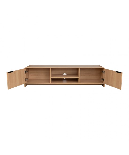Έπιπλο τηλεόρασης Anfen pakoworld mdf σε φυσική απόχρωση 160x39x40,5εκ Έπιπλο τηλεόρασης Anfen pakoworld mdf σε φυσική απόχρωση 160x39x40,5εκ