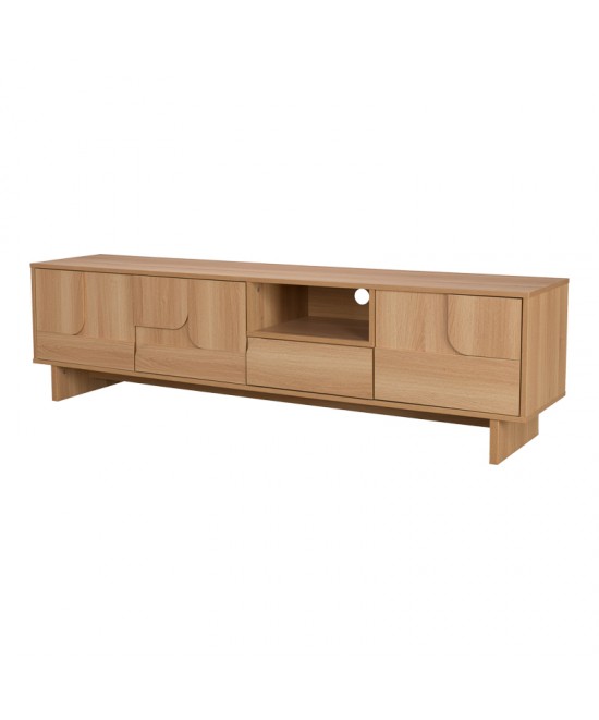 Έπιπλο τηλεόρασης Jenfia pakoworld mdf σε φυσική απόχρωση 180x39x45,5εκ Έπιπλο τηλεόρασης Jenfia pakoworld mdf σε φυσική απόχρωση 180x39x45,5εκ