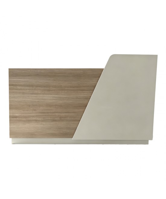 Γραφείο reception Kalu pakoworld σε oak-μπεζ απόχρωση 180x60x105εκ