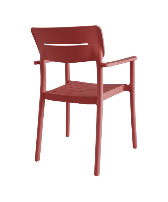 Πολυθρόνα Pilma pakoworld terracotta PP 57x54x82εκ