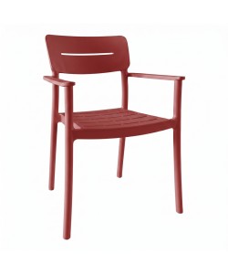 Πολυθρόνα Pilma pakoworld terracotta PP 57x54x82εκ