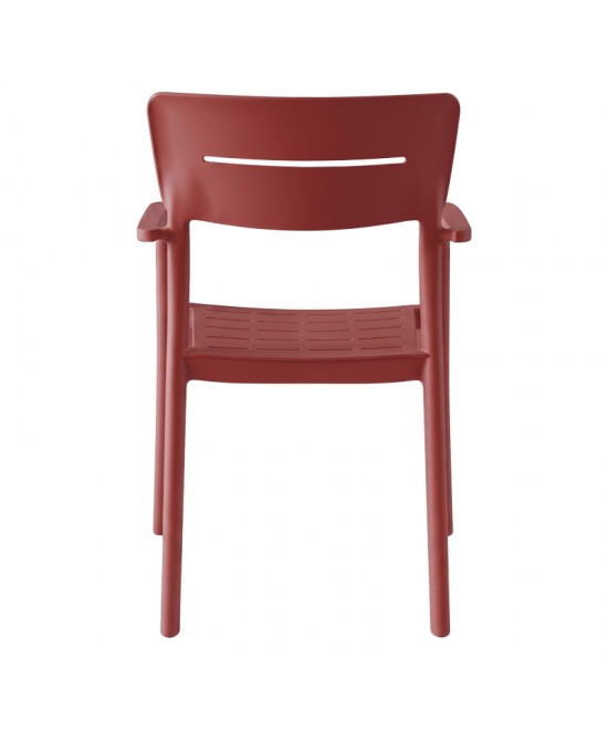 Πολυθρόνα Pilma pakoworld terracotta PP 57x54x82εκ