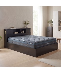 Κρεβάτι με στρώμα Olympus Resty pakoworld wenge 160x200εκ