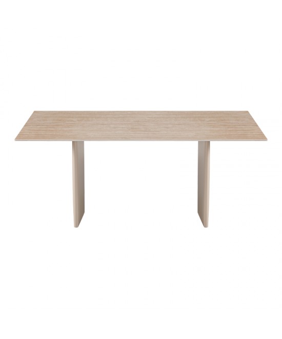 Τραπέζι Releno pakoworld sintered stone σε όψη τραβερτίνας 180x90x75εκ