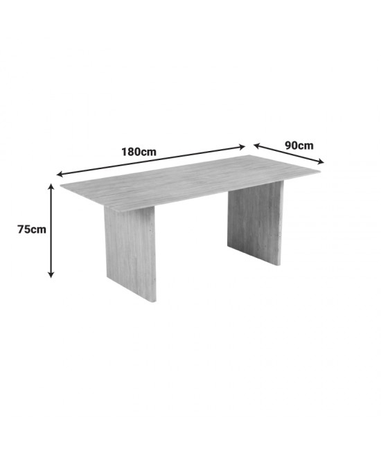 Τραπέζι Releno pakoworld sintered stone σε όψη τραβερτίνας 180x90x75εκ