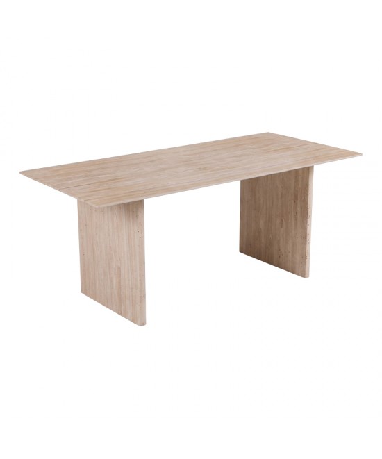 Τραπέζι Releno pakoworld sintered stone σε όψη τραβερτίνας 180x90x75εκ