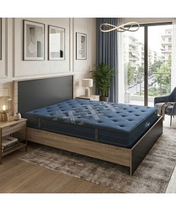 Κρεβάτι με στρώμα Athos-Resty pakoworld sonoma-ανθρακί 160x200εκ