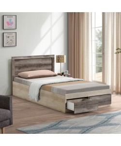 Κρεβάτι μονό Olympus pakoworld με συρτάρι castillo toro 100x200εκ