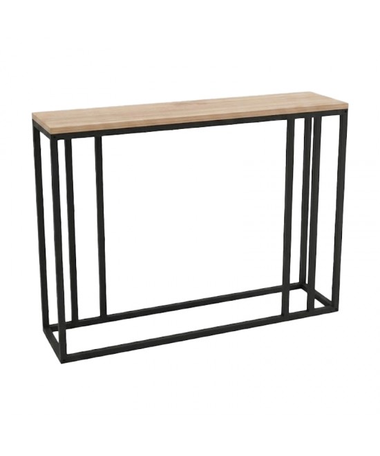 Κονσόλα Cansbia pakoworld oak με μαύρο μέταλλο 100x25x75εκ Κονσόλα Cansbia pakoworld oak με μαύρο μέταλλο 100x25x75εκ