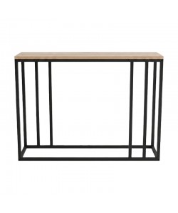 Κονσόλα Cansbia pakoworld oak με μαύρο μέταλλο 100x25x75εκ