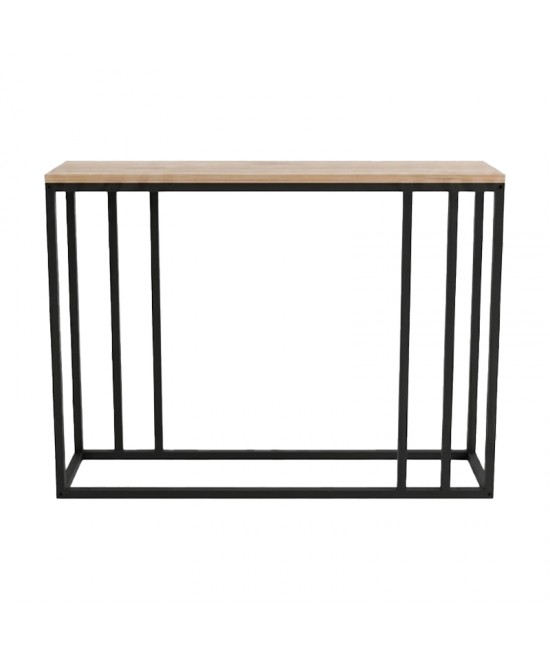 Κονσόλα Cansbia pakoworld oak με μαύρο μέταλλο 100x25x75εκ Κονσόλα Cansbia pakoworld oak με μαύρο μέταλλο 100x25x75εκ