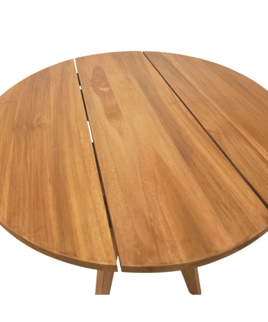 Τραπέζι Cadrada pakoworld teak ξύλο σε φυσική απόχρωση Φ70x76εκ Τραπέζι Cadrada pakoworld teak ξύλο σε φυσική απόχρωση Φ70x76εκ