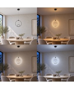 Φωτιστικό οροφής Lavani pakoworld LED μαύρο μέταλλο 15x18x70εκ