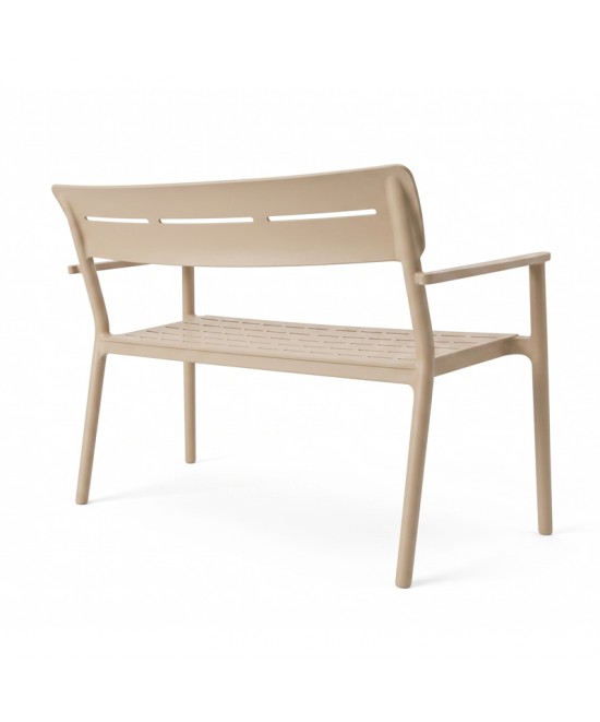 Παγκάκι διθέσιο Cadrin pakoworld cappuccino PP 117x60x83εκ