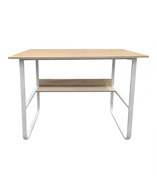 Γραφείο εργασίας Kela pakoworld mdf σε oak απόχρωση με λευκό μέταλλο 100x60x73εκ Γραφείο εργασίας Kela pakoworld mdf σε oak απόχρωση με λευκό μέταλλο 100x60x73εκ