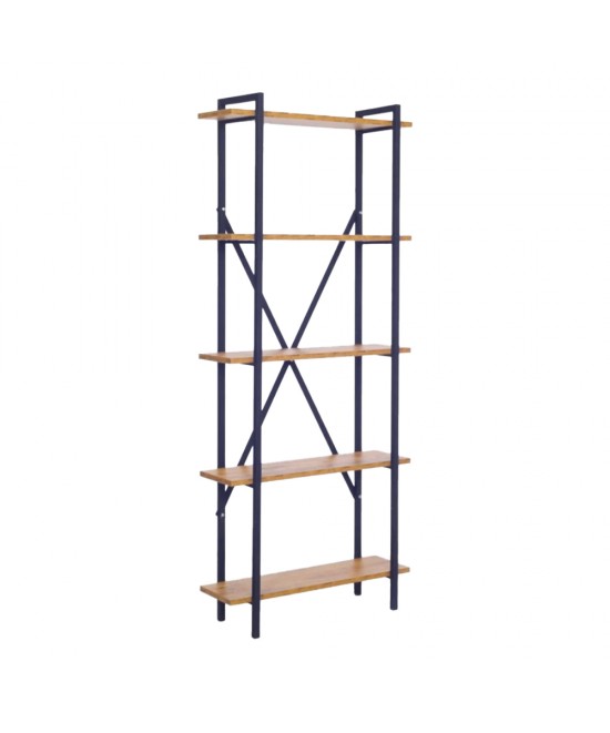 Βιβλιοθήκη Derena pakoworld oak με μαύρο μέταλλο 60x29x160εκ Βιβλιοθήκη Derena pakoworld oak με μαύρο μέταλλο 60x29x160εκ
