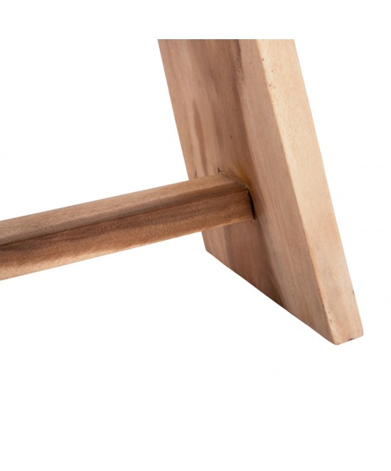 Σκαμπό Saddle pakoworld suar ξύλο σε φυσική απόχρωση 50x30x50εκ