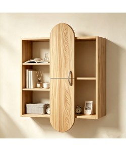 Ραφιέρα τοίχου Jonna pakoworld sonoma MDF 60x10x80εκ