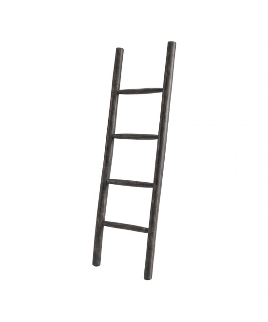 Σκάλα Morjeve pakoworld μαύρο teak ξύλο 45x6x150εκ