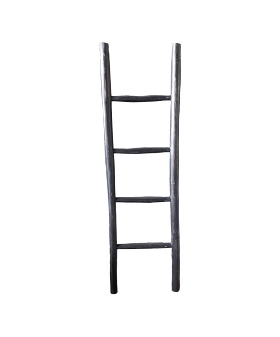 Σκάλα Morjeve pakoworld μαύρο teak ξύλο 45x6x150εκ