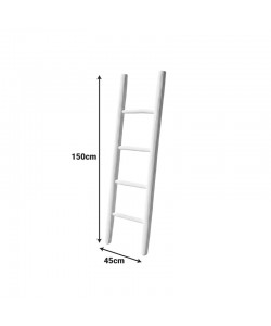 Σκάλα Morjeve pakoworld μαύρο teak ξύλο 45x6x150εκ