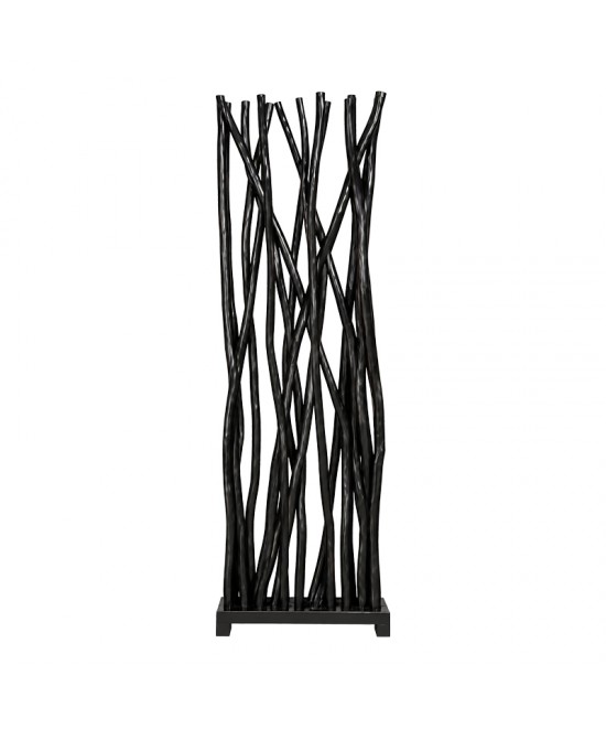 Διακοσμητικό δαπέδου Jati pakoworld μαύρο teak ξύλο 60x20x190εκ