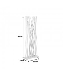 Διακοσμητικό δαπέδου Jati pakoworld μαύρο teak ξύλο 60x20x190εκ