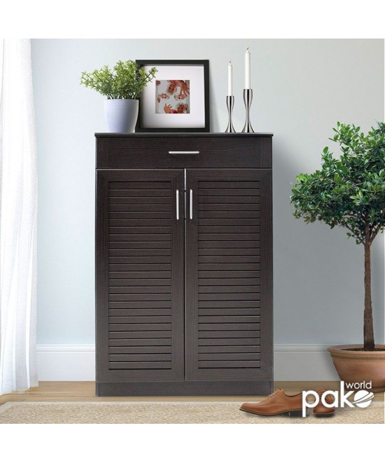 Παπουτσοθήκη-ντουλάπι SANTE pakoworld 20 ζεύγων χρώμα wenge 80x37x123εκ