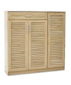 Παπουτσοθήκη-ντουλάπι SANTE pakoworld 30 ζεύγων χρώμα sonoma 120x37x123εκ