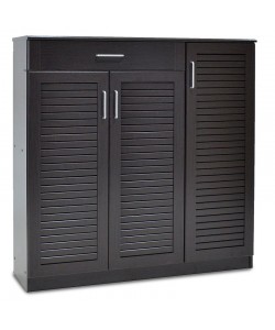 Παπουτσοθήκη-ντουλάπι SANTE pakoworld 30 ζεύγων χρώμα wenge 120x37x123εκ