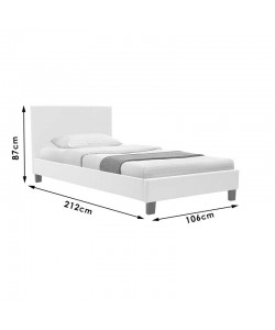 Κρεβάτι Nevil pakoworld μονό 100x200 PU χρώμα μαύρο ματ Κρεβάτι Nevil pakoworld μονό 100x200 PU χρώμα μαύρο ματ