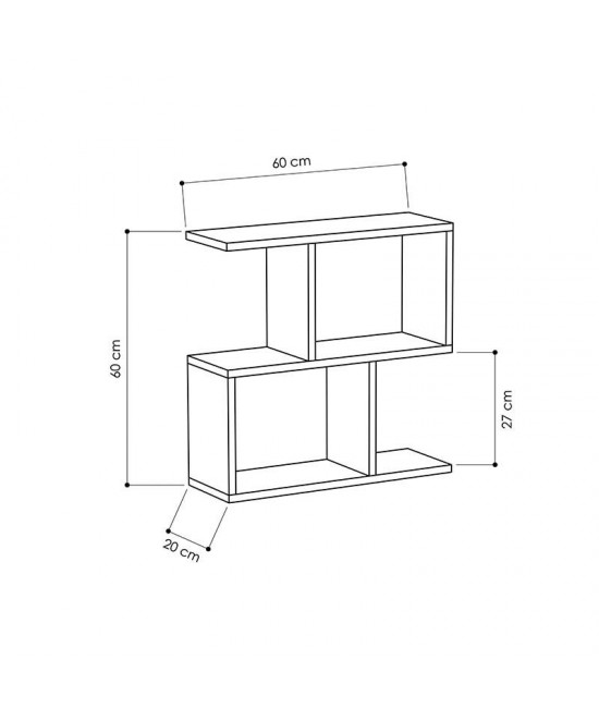 Βοηθητικό τραπέζι Homemania pakoworld χρώμα ανθρακί 60x20x60εκ