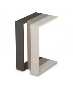 Βοηθητικό τραπέζι Muju pakoworld σε 3 χρώματα ανθρακί-μόκα-antique λευκό 40x30x57εκ