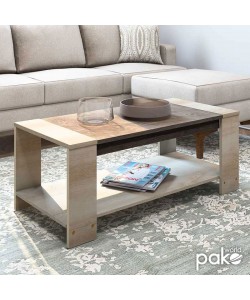 Τραπέζι σαλονιού OLYMPUS pakoworld χρώμα castillo-toro 110x51x42,5εκ