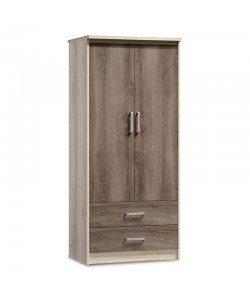 Ντουλάπα ρούχων δίφυλλη OLYMPUS pakoworld χρώμα castillo-toro 81x57x183εκ