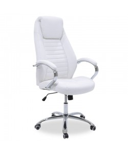 Καρέκλα γραφείου διευθυντή Sonar pakoworld pu λευκό