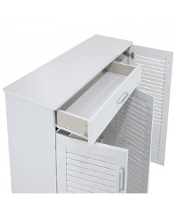 Παπουτσοθήκη-ντουλάπι SANTE pakoworld 30 ζεύγων χρώμα λευκό 120x37x123εκ