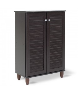 Παπουτσοθήκη-ντουλάπι SANTO pakoworld 10 ζεύγων χρώμα wenge 60x34,5x91,5εκ